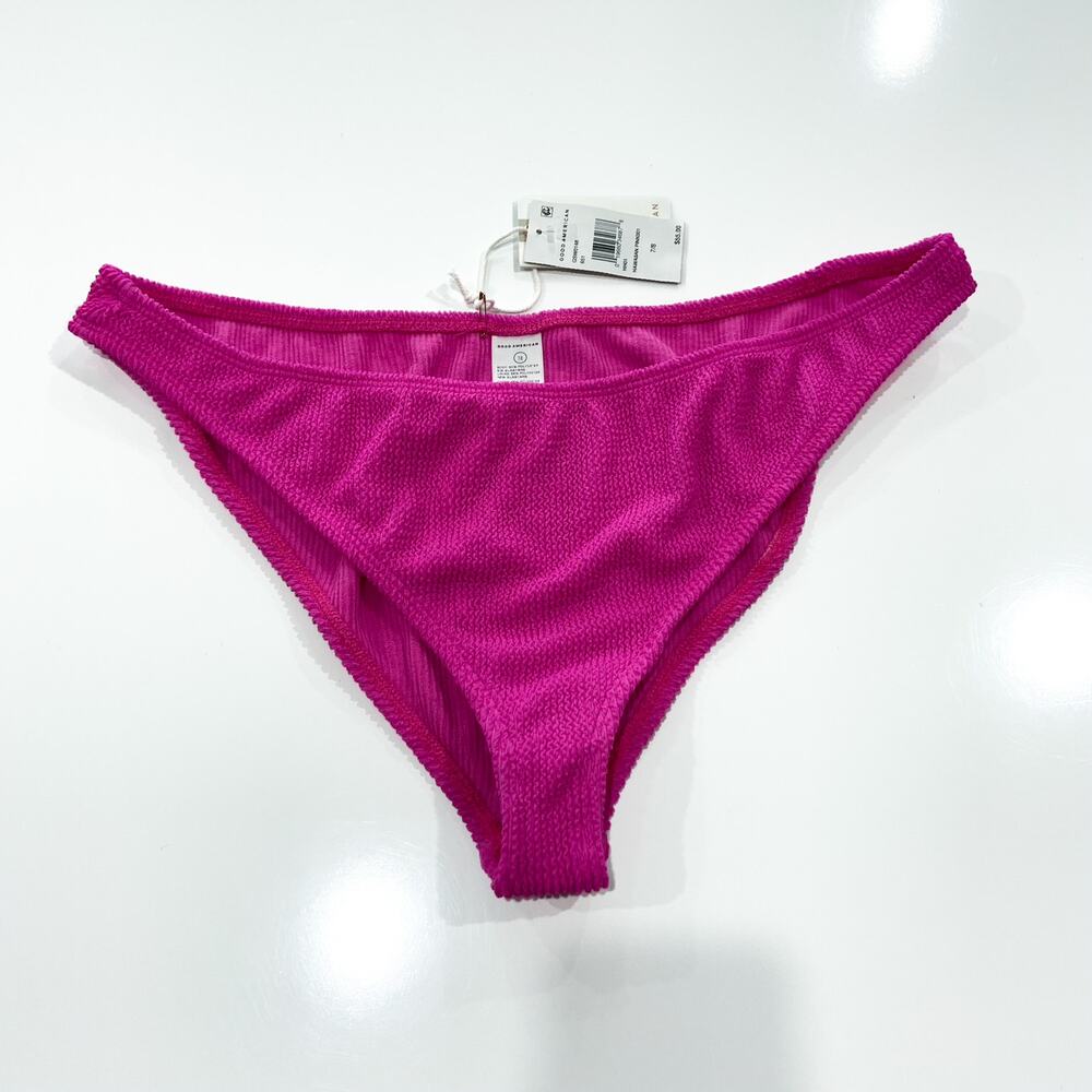 NEW Good American Hot Pink Cheeky Bikini Bottoms Always Fits Better 7/8 4XL 5XL